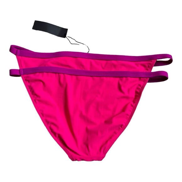 Cala Ossidiana Luxury Designer Pink Purple Strappy Bikini Bottom NWT US L - Picture 2 of 11